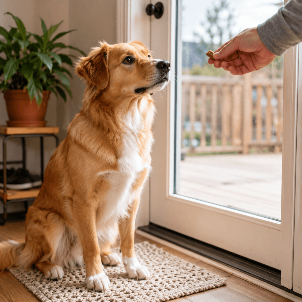 dog potty break training session sit at door positive reinforcement micro session.png
