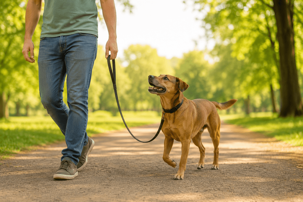 dog walking on loose leash with slack visible positive reinforcement.png