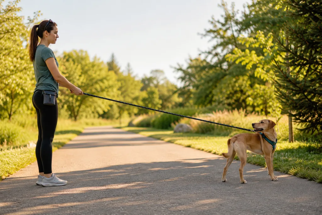 be a tree method leash pulling dog positive reinforcement stop.png
