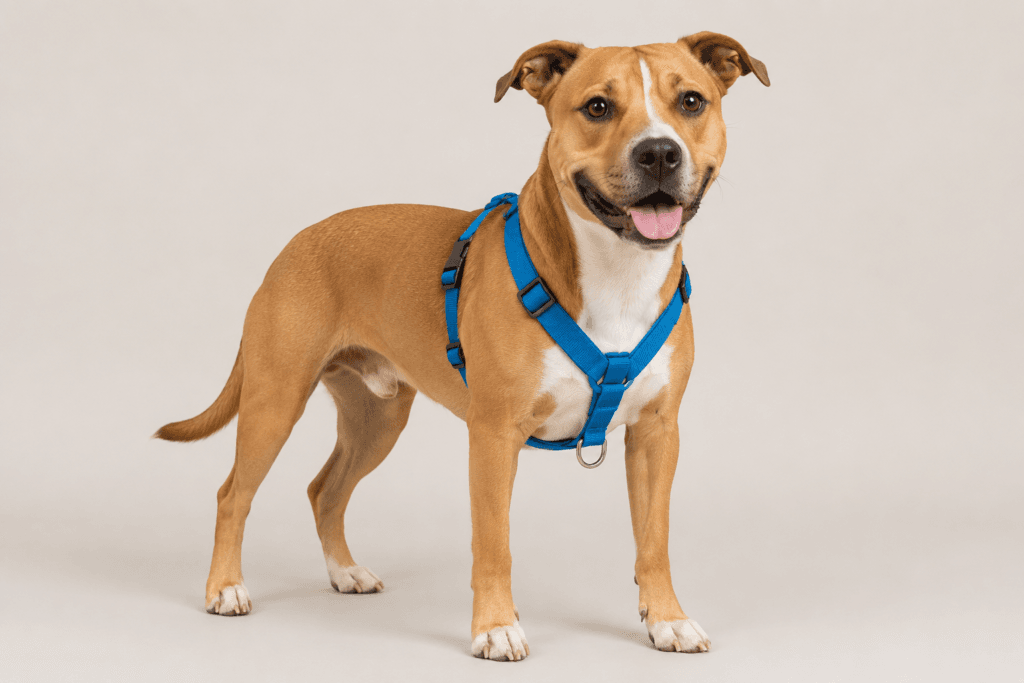 front clip harness dog training no pull chest clip visible.png