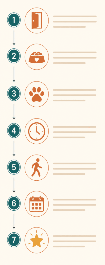 7 day crate training schedule infographic positive reinforcement