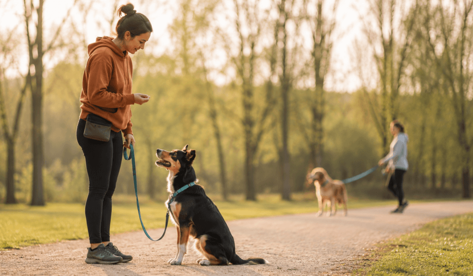 reactivity owner calm dog focused leash reactivity training distance
