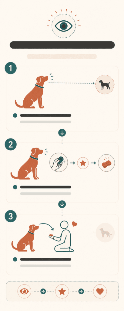 look at that game reactive dog training steps